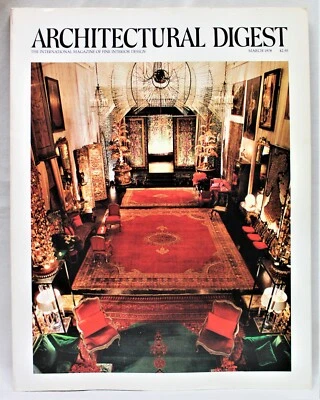 ARCHITECTURAL DIGEST MAGAZINE MARCH 1978 - FINE INTERIOR DESIGN & DECORATING - Image 1 of 4
