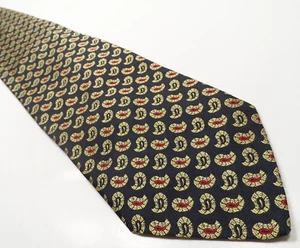 Faconnable Mens Tie Blue 100% Silk | Geometric Pattern Necktie Made in France - Picture 1 of 11