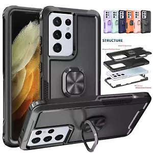 Hybrid Ring Stand Case Heavy Duty For Samsung Galaxy 23 S22 Ultra S21 S10 Plus - Picture 1 of 59