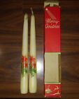 Vintage Pair Christmas Candles With Original Box