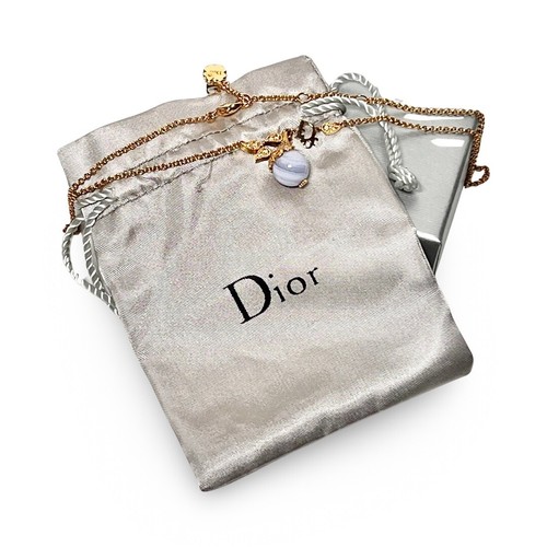 Collana Christian Dior con strass e pietre colorate in oro