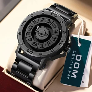 DOM New Designer Men's Watch Magnetic Ball Wristwatch Waterproof Stainless Steel - Picture 1 of 12
