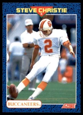 1991 Score Young Superstars Steve Christie Tampa Bay Buccaneers #17 - Image 1 of 2