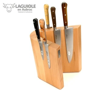 Laguiole en Aubrac Küchenmesser Frankreich Griff Holz Mix Messerblock Magnet - Bild 1 von 9