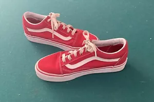 Vans Old Skool Shoes Size 6 Men 7.5 Women. Color Red. In Excellent Condition! - Picture 1 of 6