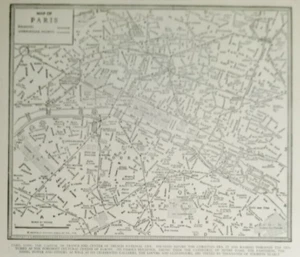 Wonderful Vintage 1941 World War WWII Era Black & White City Map "Paris, France" - Picture 1 of 17