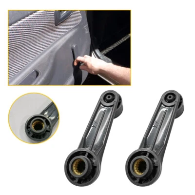 2x Manual Window Crank Handle Gray Left Right LH RH for 1984-2002 Toyota 4Runner - Image 1 of 4