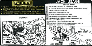 1975 1976 1977 1978    CORVETTE JACK INSTRUCTION  DECAL - Picture 1 of 1