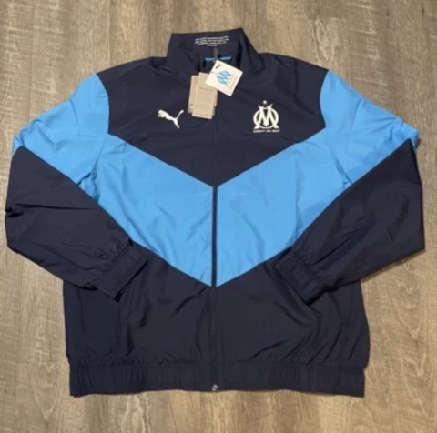 Puma Marseille Football Soccer Pre Match First Mile Jacket Windbreaker Men’s XL Cover