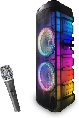 Sistema de Karaoke DJ PA 6000W Doble 12" Recargable con Altavoz Bluetooth LED Fiesta Foto 1 de 4