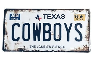 Texas Cowboys The Lone Star staatliches Nummernschild Schild Metall 6x12 Zoll Neu - Bild 1 von 3