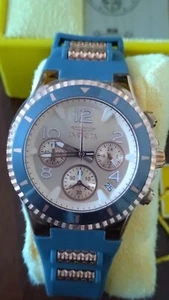 Orologio donna Invicta Blu 24189 Oro Rosa Quarzo - 39mm - Foto 1 di 2