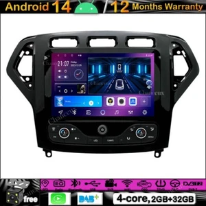 9"Android 14 Car Radio Stereo GPS SAT Nav DAB Carplay For Ford Mondeo MK4 07-10 - Picture 1 of 12