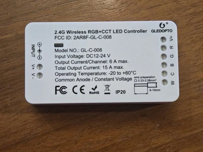 Controlador LED RGB CCT RGBW GL-C-008 2.4G Inalámbrico Gledopto Zigbee 3.0 Foto 1 de 3