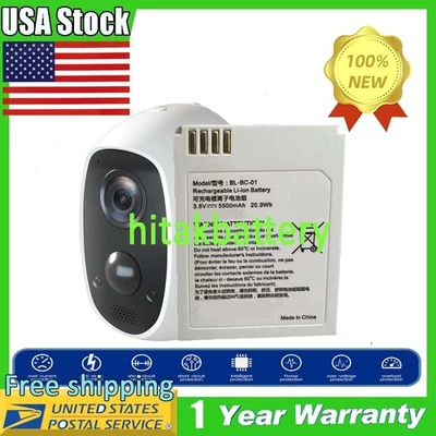 BL-BC-01 bateria de íon de lítio recarregável para fio EZVIZ C3A 3.8V 5500mAh/20.9Wh EUA - Imagem 1 de 4