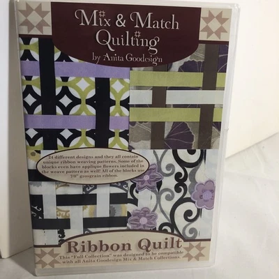 Edredón cinta CD diseño bordado acolchado mezcla y combinación Anita Goodesign Foto 1 de 4