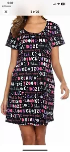 ENJOYNIGHT Women's Sleepwear Cotton Sleep Tee Short Sleeves Print Sleepshirt - Picture 1 of 3