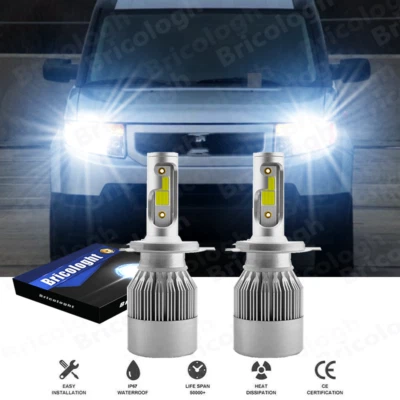 Светодиодные лампы для фар дальнего/низкого света для HONDA Element 2003 2004 2005 H4 9003 6000K CL - Изображение 1 из 4