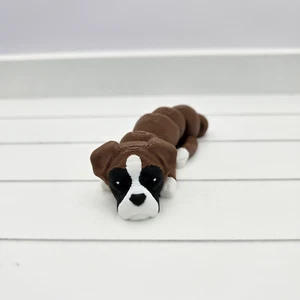 3D Printed Boxer Dog Flexi Keyring Articulated Fidget, bag charm pet keyring - Picture 1 of 6