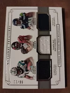 2017 CURTIS SAMUEL CHRIS GODWIN NATIONALE SCHÄTZE RELIKT ROOKIE KARTE #15 RC/99 - Bild 1 von 2