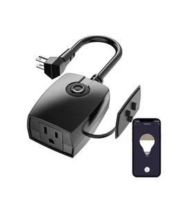 Outdoor Dimmer Plug String Light IP44 Smart Outlet WiFi Voice App Remote Control - Picture 1 of 5