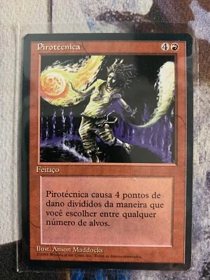 MTG Portuguese FBB 4th Edition Pyrotechnics Pack Fresh - Image 1 of 2