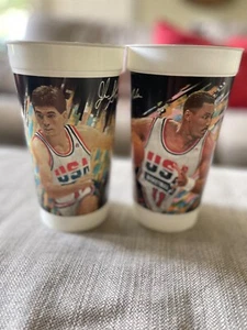 DCC: 1992 Dream Team McDonald's NBA Collector's Cups Karl Malone John Stockton - Picture 1 of 2