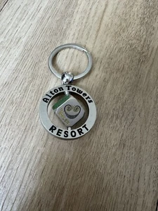 Keyring Key Ring - Alton Towers, Dice Spinner Nemesis Smiler Rita Oblivion Rides - Picture 1 of 3