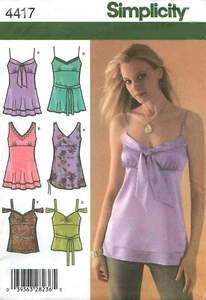 2005 Misses Summer Blouse Top Sewing Pattern U-Pick Size Simplicity 4417 OOP - Picture 1 of 2