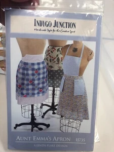 AUNT EMMA's APRON Pattern:   3 views, by Linda Flake Design NEW - Picture 1 of 2