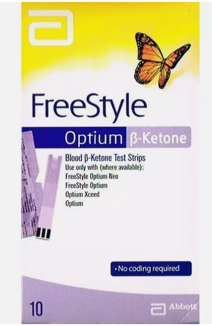 Abbott Freestyle Optium Ketone Test Strips 2 Packs X 10 - Total 20 Strips - image 1 of 1
