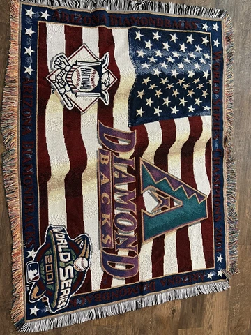 Arizona Diamondbacks World Series Champions woven tapestry blanket 2001 Cover