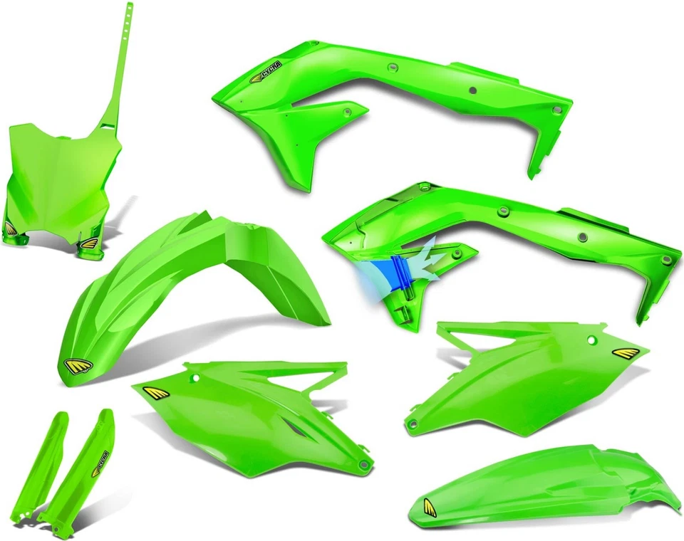 Cycra Powerflow Kawasaki Full Body Plastic Kit-KX 450F-16-18-Green - Image 1 of 1