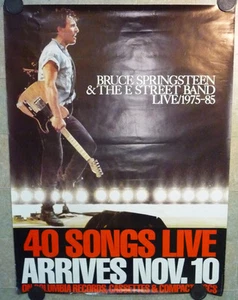 GIANT Vintage BRUCE SPRINGSTEEN LIVE U.K. Poster (1986) Rock Music - Picture 1 of 2