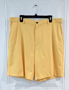 Izod Golf Mens Performance Shorts Size 40 Yellow Casual Colorful UPF-50 NWT - Picture 1 of 16