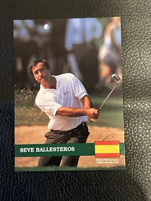 SEVE BALLESTEROS 1992 Pro Set Golf PGA European Euro Tour Card #E14 RARE INSERT - Image 1 of 2