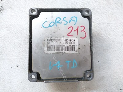 09389429 CENTRALINA MOTORE OPEL CORSA C 1.7 DTI 55KW ISUZU 1.7L/TX2 8972272258 - Immagine 1 di 4