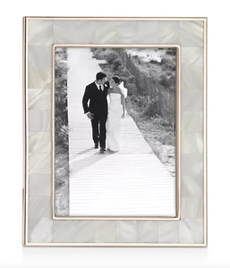 Lenox Reed & Barton Rosegold Perlmutt 5"x 7" FOTORAHMEN 869709 NEU IM KARTON - Bild 1 von 8