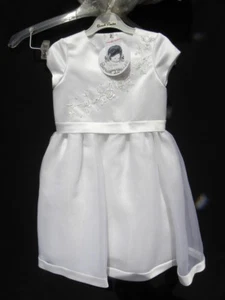 NWT Sarah Louise Girl's Elegant White Dress Communion Flower Girl Holiday Sz. 2y - Picture 1 of 12