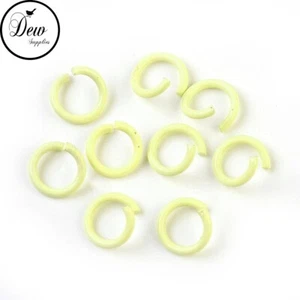 50 x Iron Jump Rings, Champagne Yellow,  about 8mm, Dewsupplies jewelry supply - Picture 1 of 2