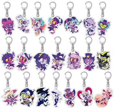 Hazbin Hotel And Helluva Boss Character Acrylic Keyrings:Blitz Angel Dust & More - Image 1 of 3
