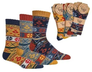 6538 Hygge Socken Strickstrümpfe Longsocks 3 Farben im 2er Set Wolle Gr. 36 - 46 - Picture 1 of 7