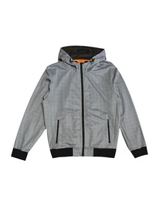 Tallia Sport Men's Full Zip Grid Pattern Hooded Track Jacket Grey XL - Picture 1 of 2