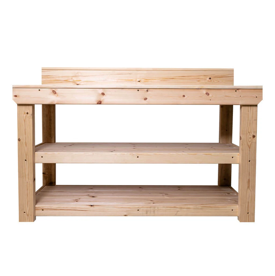 OUTDOOR WOODEN GARDEN FURNITURE HEAVY DUTY WOODEN WORK BENCH - LENGTHS FROM 3FT TO 8FT - Joinery Grade Redwood