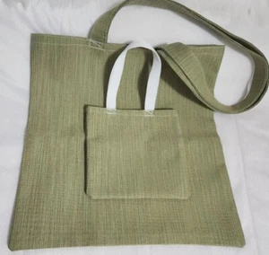 Tote. Olive Green. Handmade. Set of 2. 1 big Tote & 1 small tote. - Bild 1 von 16