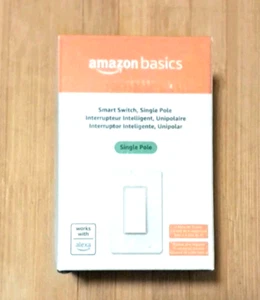 Amazon Basics Smart Switch, Single Pole, Works with Alexa Only, New Sealed - Picture 1 of 5