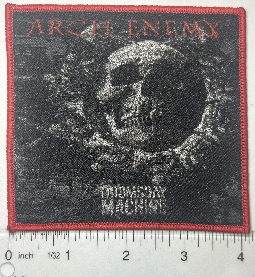 Arch Enemy Doomsday Machine Red Border Woven Patch  - Image 1 of 1