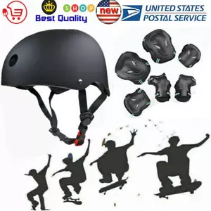 7Pcs Helmet Elbow Knee Wrist Pads for Sports Protective Gear Outfit Safety Set - Picture 1 of 15