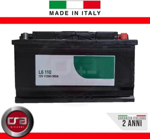 BATTERIA AUTO CAMION 110 Ah 950A Spunto Potenziata Garanzia Italia 394x175x190 - Bild 1 von 3