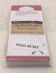 We Glow WGI Black And Red Vintage Cutlery Themed 80 Sheet Memo Pad 3pk Magnetic - Picture 1 of 2